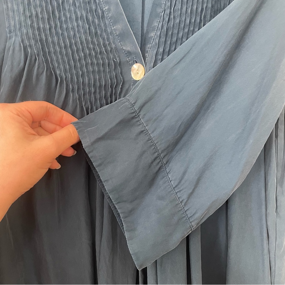Elizabeth and James Blue Silk Tokyo Top - Picture 6 of 13